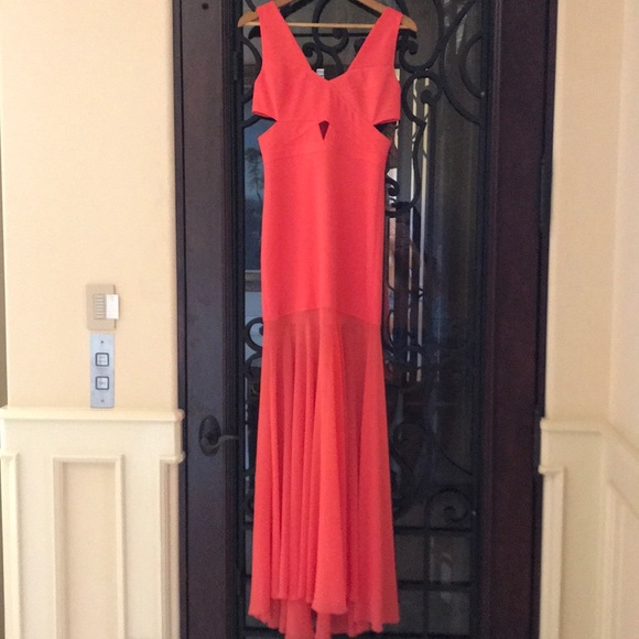 bcbg orange dress